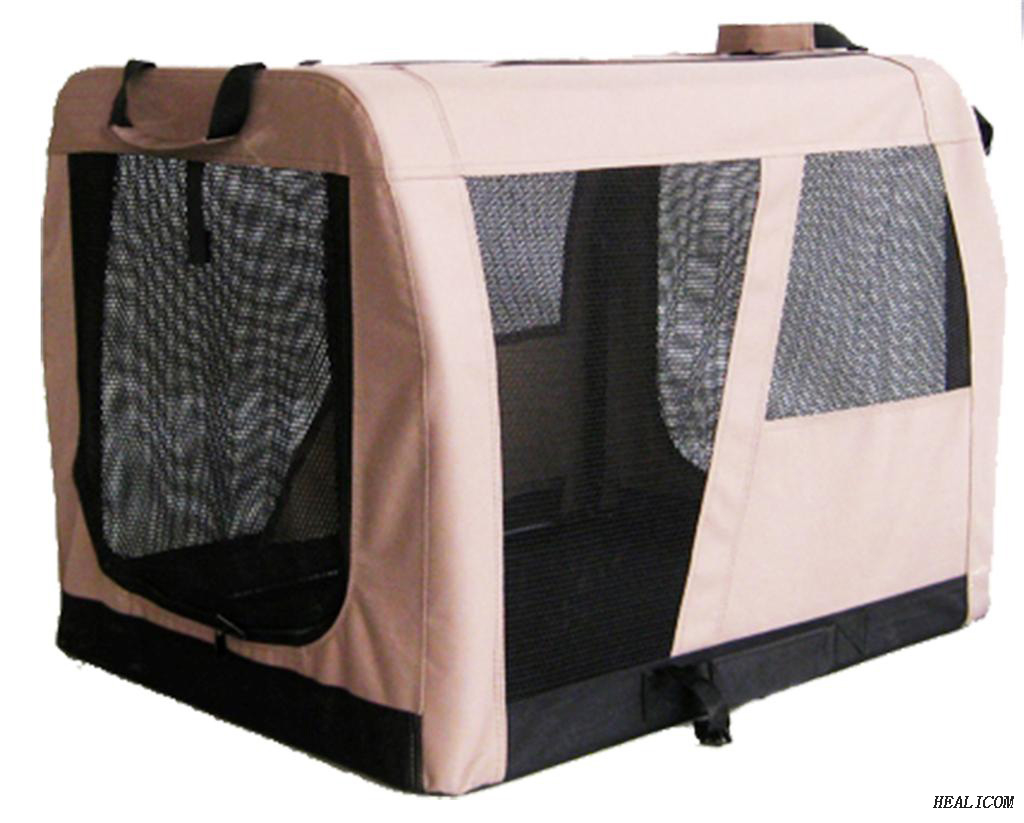 TPA0005 Gabbia portatile per animali domestici in tessuto grigio drago per viaggi all'aperto