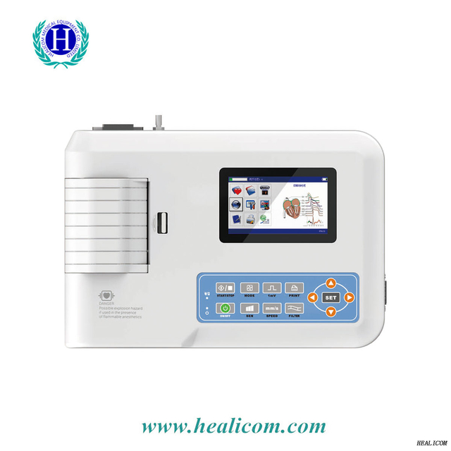 L'elettrocardiografo medico di alta qualità 12 conduce una macchina portatile digitale di ECG a 3 canali