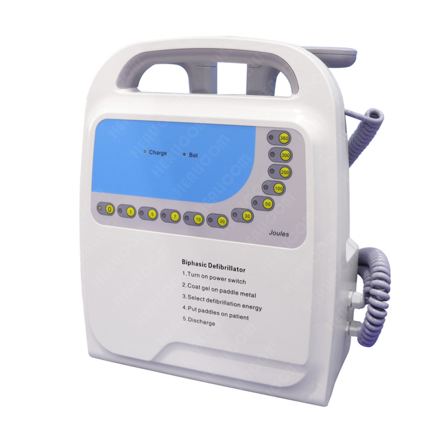 Defibrillatore cardiaco esterno monofasico portatile di emergenza HC-9000A